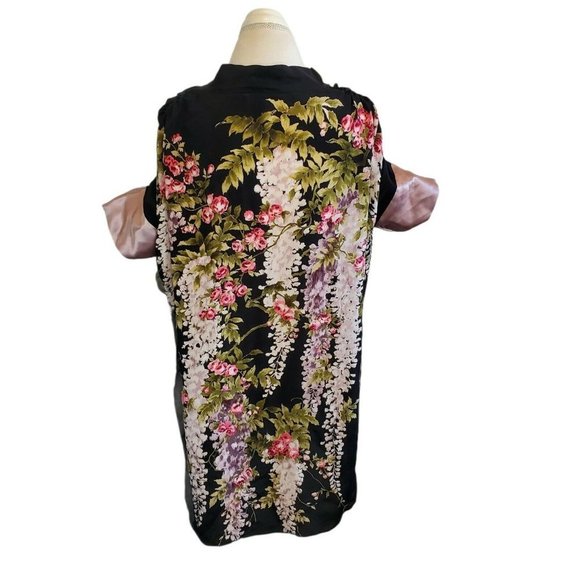 Victoria Secret Kaftan‎ Mumu Floral Black Purple - Picture 6 of 8